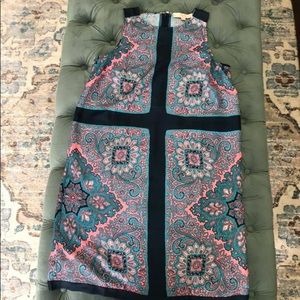 EUC navy and coral dress - size M